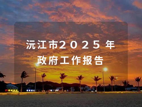 沅江市2025年政府工作报告